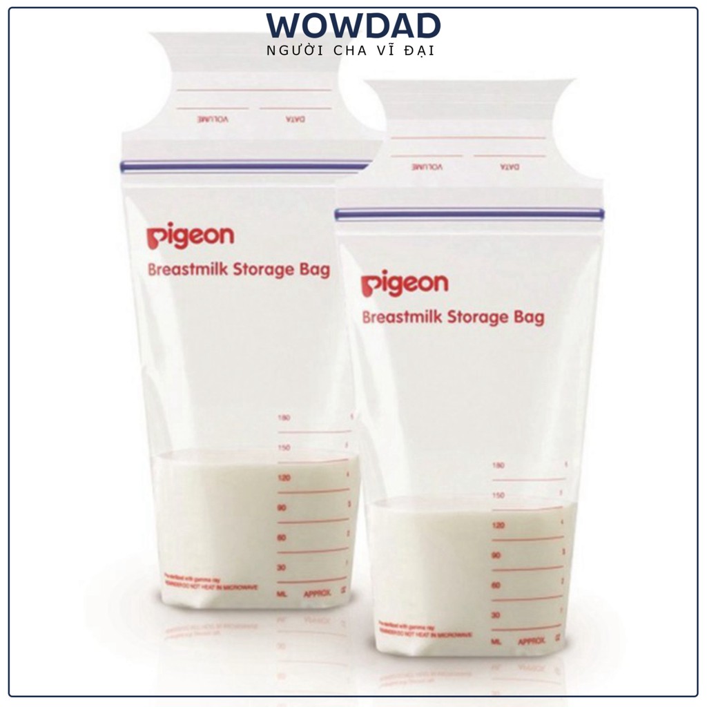 Túi trữ sữa mẹ Pigeon 180ml (Hộp 25 túi)  WOWDAD