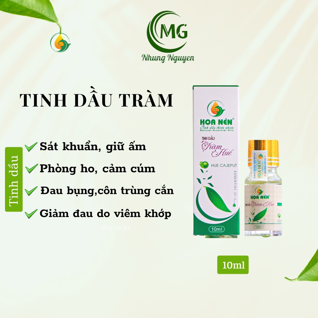 Tinh dầu Tràm Huế nguyên chất Hoa Nén- Tinh dầu tràm gió chăm sóc sức khỏe mẹ và bé.