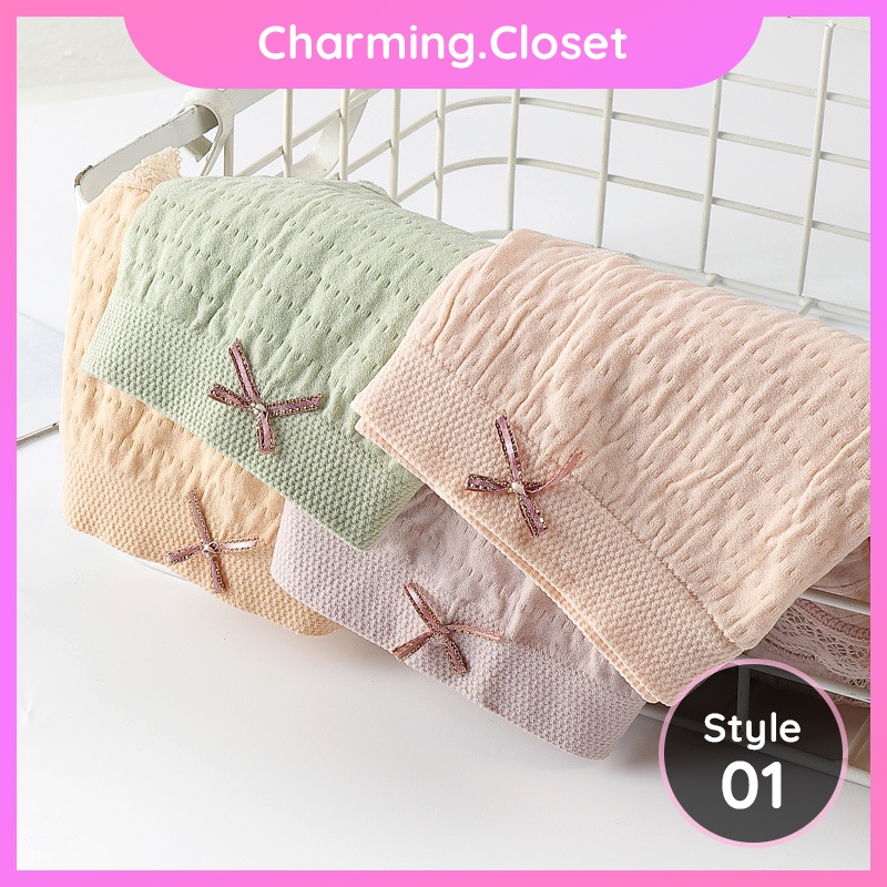 Quần Chip Nữ Cotton Tăm Kháng Khuẩn Freesize Mềm Mại, Quần Lót Cotton Nữ Phối Ren Nơ Ngọt Ngào Dễ Thương | BigBuy360 - bigbuy360.vn