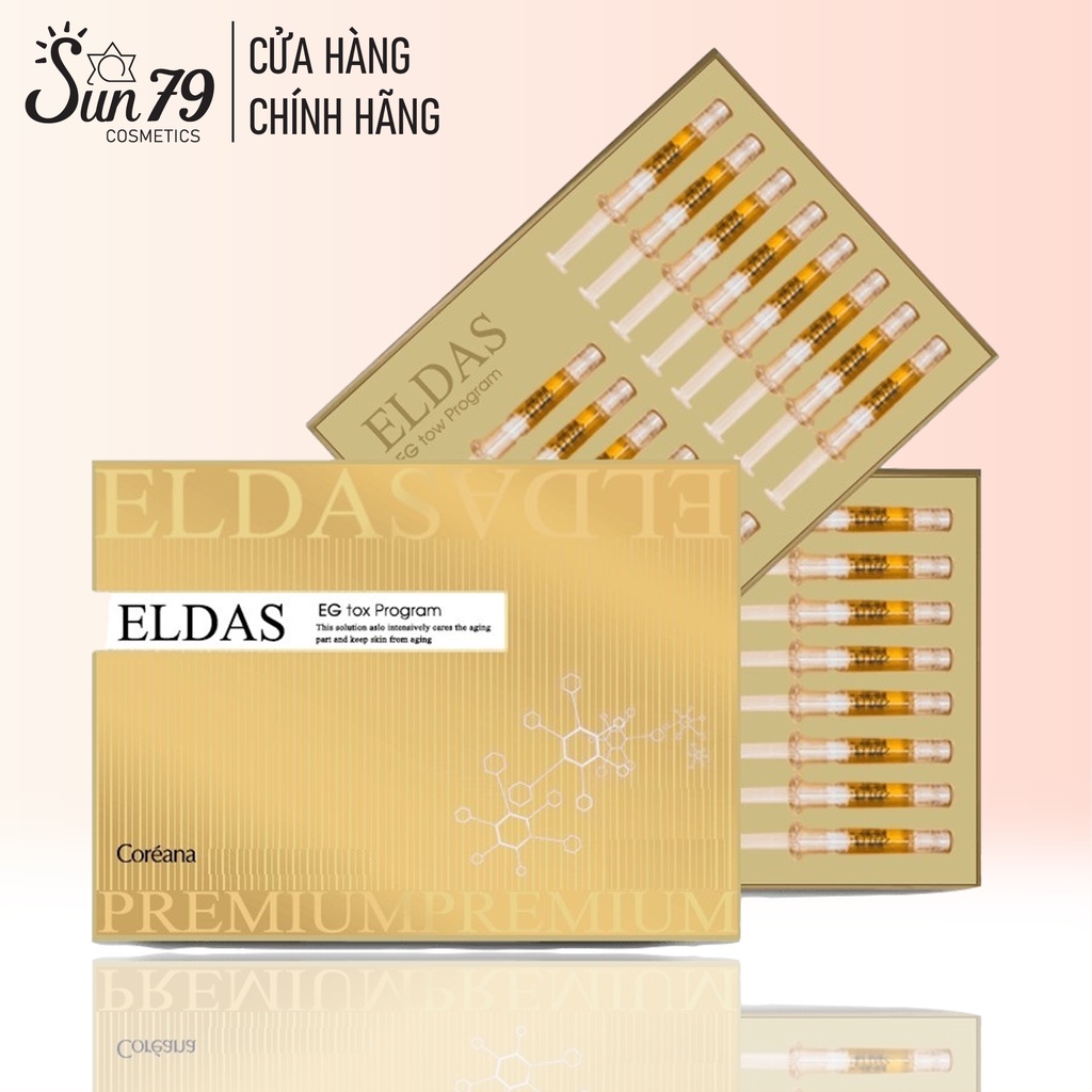 Hộp 30 ống tế bào gốc Eldas EG Tox Program Coreana phục hồi da, chống lão hóa