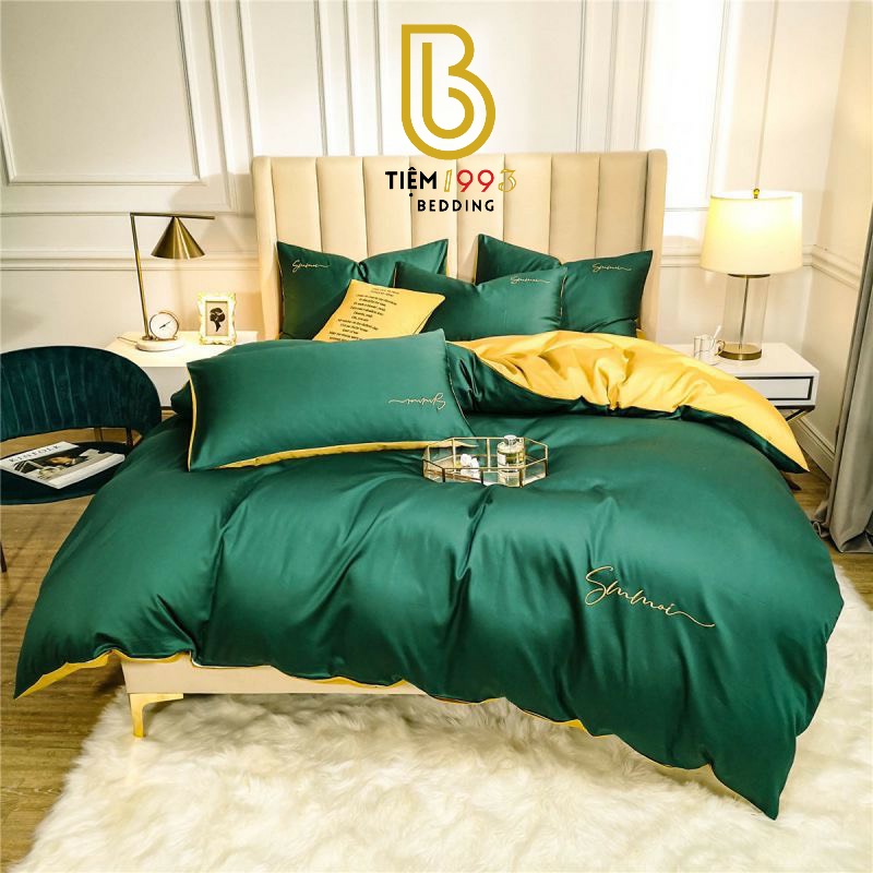 🌞🌞 Set Ga Gối Lụa SUMOI 60s Phối Màu Sang Trọng Chất Vải Mềm Mịn Cho Giấc Ngủ Ngon - Mã KL75 🌞🌞
