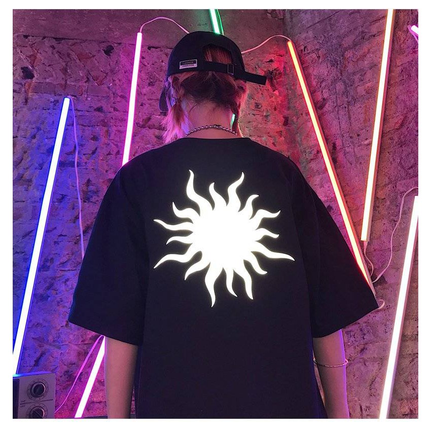 Áo thun phản quang tay Lỡ Nam Nữ Mặt Trời