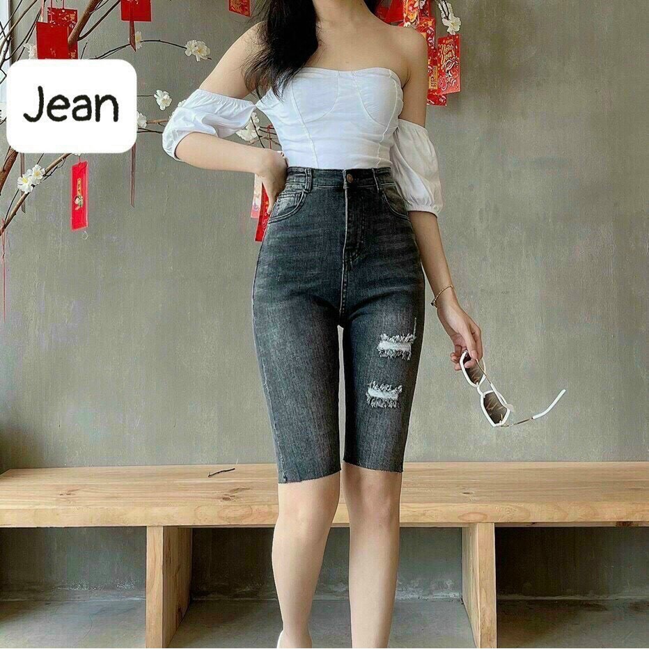 Quần short nữ chất jeans cao cấp King168 , quần sọt jeans nữ Q44