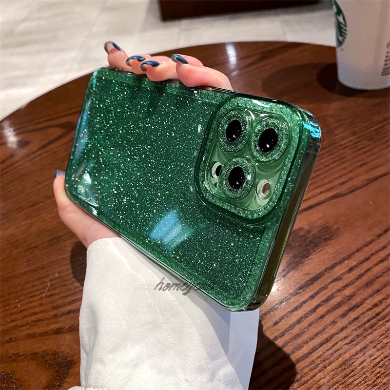 Ốp Điện Thoại Dẻo Trong Suốt Lấp Lánh Chống Sốc Cho iPhone 12 11 13 Pro Max ip12