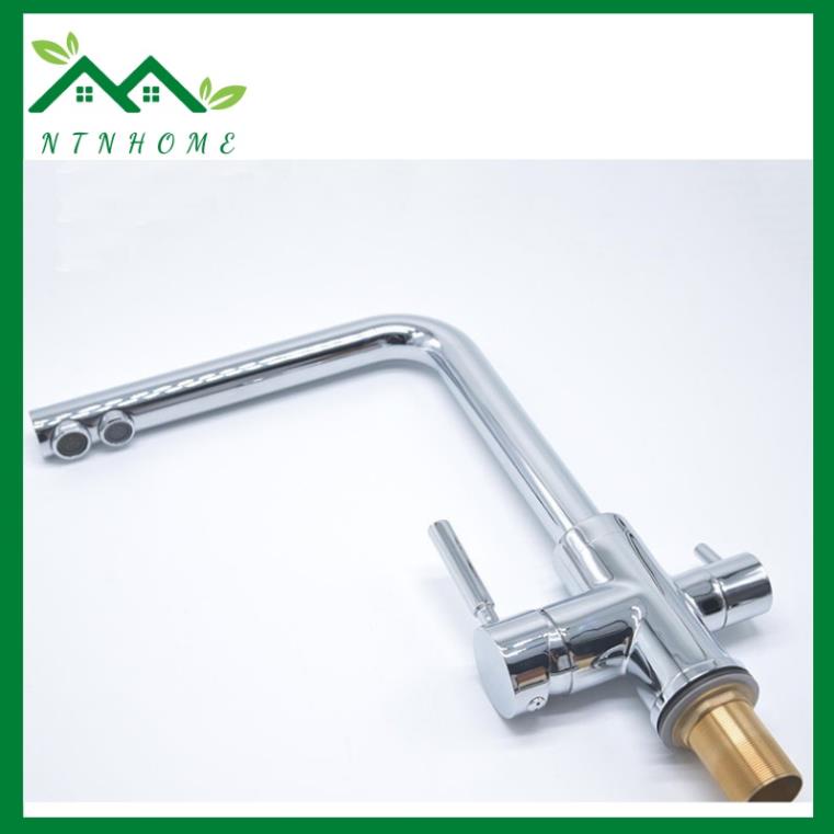 Vòi rửa chén 3 đường nước KOREA RO3004 cao cấp, đồng mạ crom sáng bóng, sang trọng