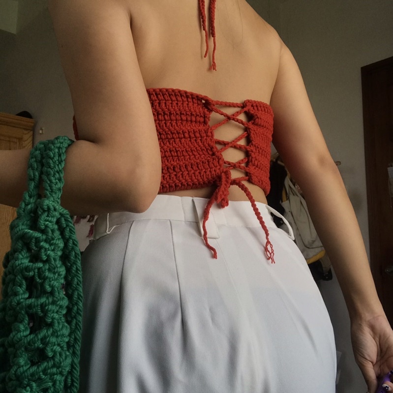 Scarlet Top - áo len crochet handmade xinh xắn