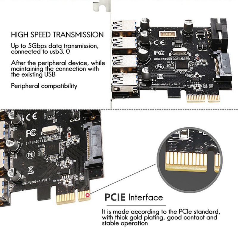 Card Mở Rộng Pci-E Sang Usb 3.0 4 Cổng Thẻ | BigBuy360 - bigbuy360.vn