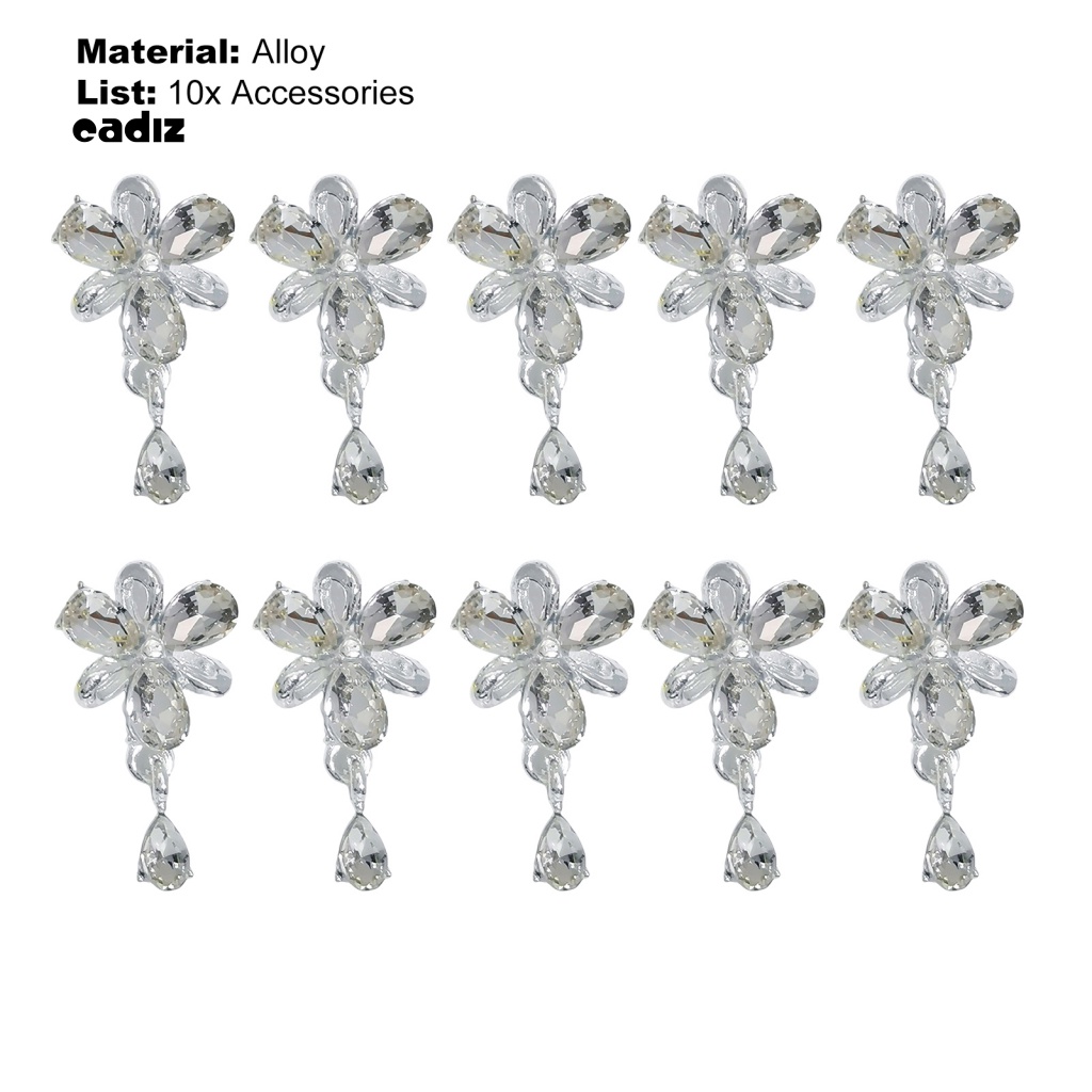 Phụ Kiện Đính Đá 3D Bằng Hợp Kim Không Phai Dùng Trang Trí Móng Tay