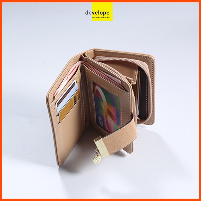 Ví nữ mini, ví mini card Holder da safiano - thời trang DEVELOPE - sản phẩm chính hãng