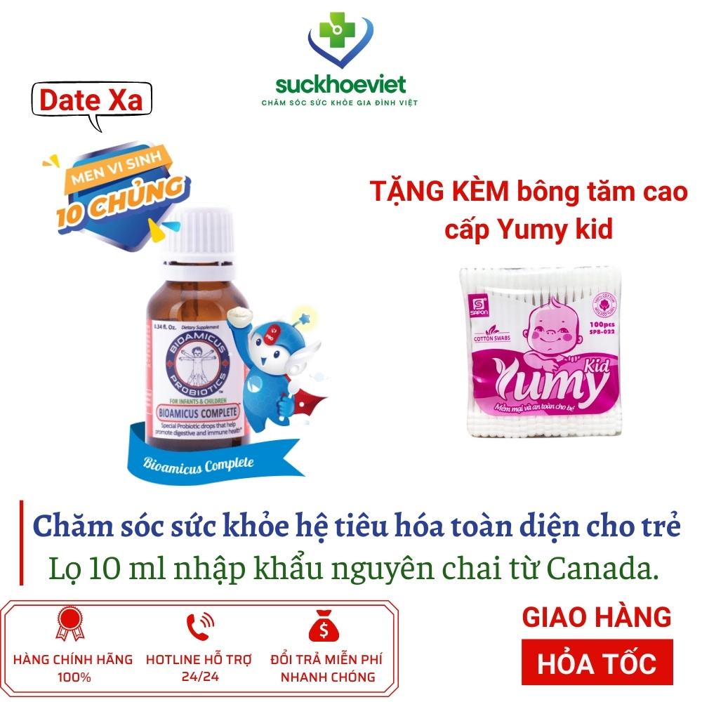 Men vi sinh Bioamicus Complete Siro Tăng đề kháng Men tiêu hoá cho bé hộp 10ml