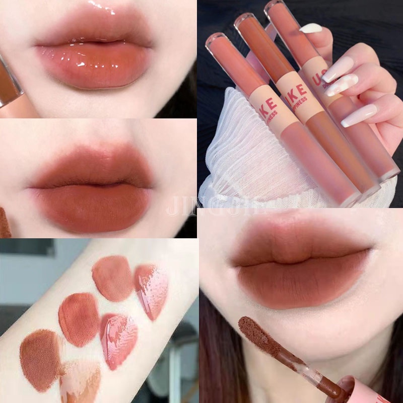 Son Môi Hai Đầu Dưỡng Ẩm Chống Thấm Nước Chống Khô Môi Usjie