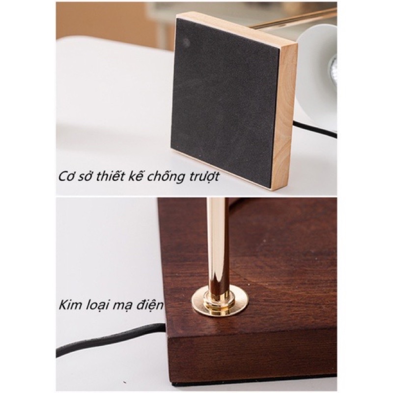 Đèn đốt nến thơm đế gỗ điều chỉnh nhiệt tặng 2 bóng | BigBuy360 - bigbuy360.vn