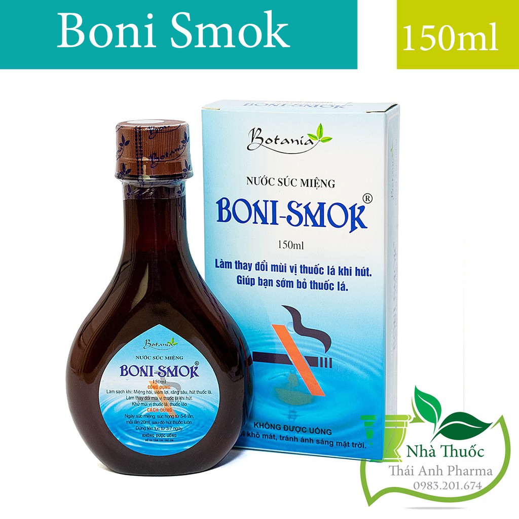 Nước Súc Miệng Boni Smok Hỗ Trợ Cai Thuốc Lá