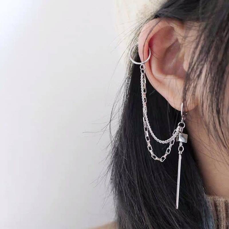 Punk Gothic hip-hop personality word ear chain ear bone clip ear clip earrings