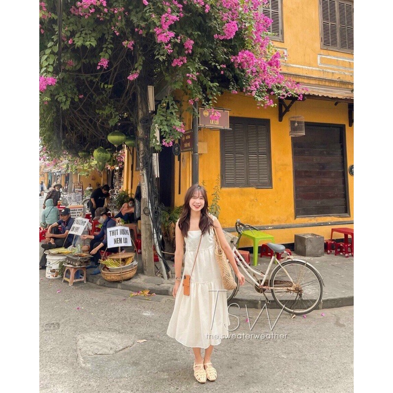 váy babydoll oganza tầng nơ TH( mút ngực+dây kéo)