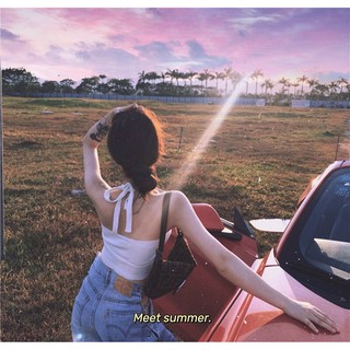 ORDER ÁO CROPTOP LEN CỔ YẾM (KÈM VIDEO HÌNH THẬT)