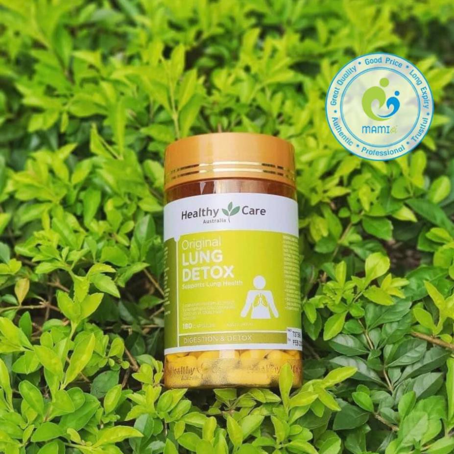 Viên uống bổ phổi  thanh lọc, giải độc phổi cho người lớn từ 18 tuổi Healthy Care Original Lung Detox, Úc
