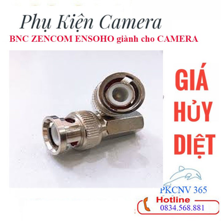 COMBO 10 Jack BNC ZENCOM gianh cho camera , đầu ghi hình các công trình to nhỏ về camera - BNC ZENCOM camera