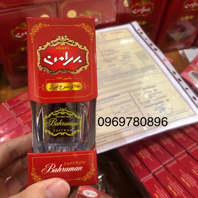 [Trợ giá] Nhuỵ hoa nghệ tây chính hãng/ Saffron Bahraman hộp mika fullbox 1g
