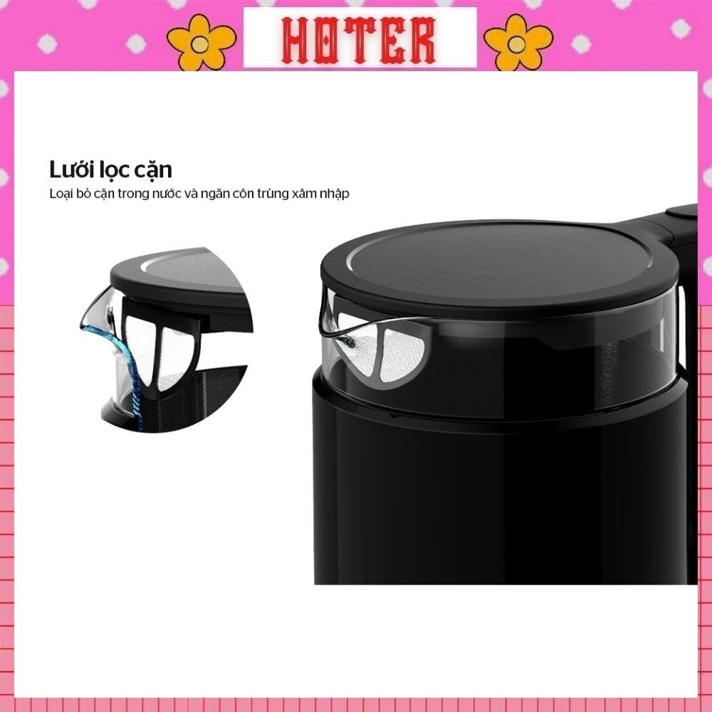 Ấm siêu tốc thủy tinh 1.7L SUNHOUSE MAMA SHD1330 được trang bị bộ điều khiển Strix đạt tiêu chuẩn Châu Âu.