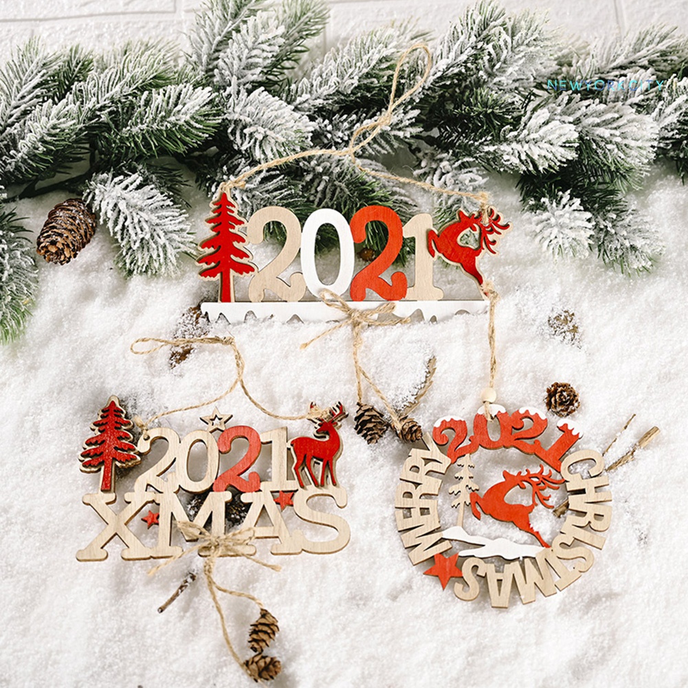 Dây Treo Trang Trí Giáng Sinh Năm Mới 2021 Bằng Gỗ