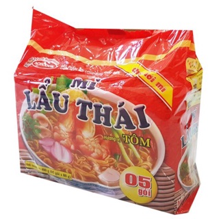 MÌ TÔM LẨU THÁI, LỐC 5 GÓI.