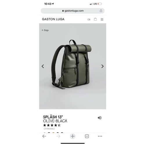 - Balô form vuông vừa laptop siêu  Gazton Luga backpack--màu rêu classic