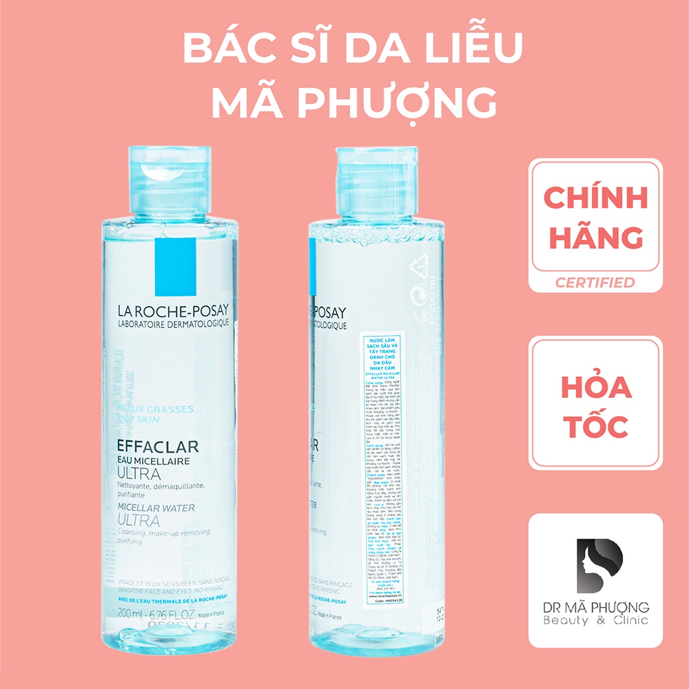 Tẩy trang cho da dầu mụn Laroche Posay Effaclar Micellar Water