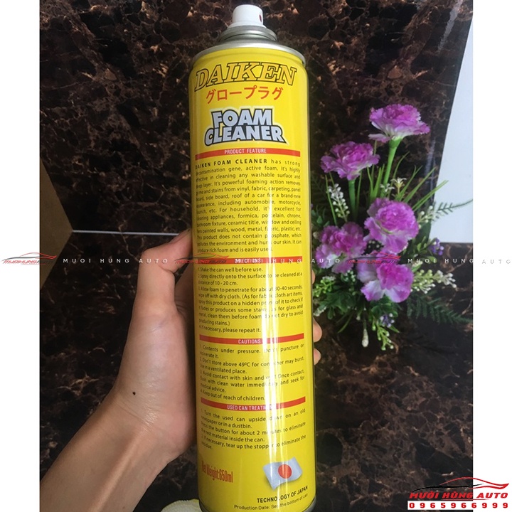 DAIKEN FOAM CLEANER Vệ Sinh Bảo Dưỡng Nệm Ghế Da Xe Hơi