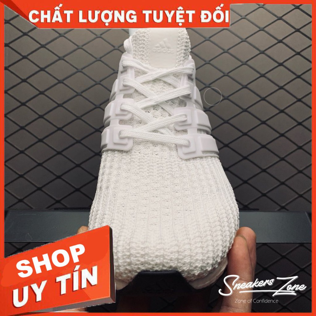 (FREE SHIP + HỘP + QUÀ) Giày thể thao sneaker nam nữ ULTRA BOOST 4.0 white trắng đế đen | BigBuy360 - bigbuy360.vn