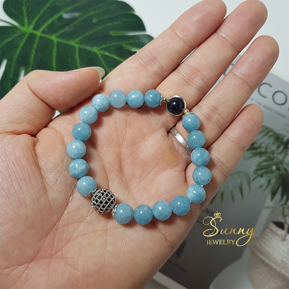 Vòng Tay Bạn Thân VTBT01, Vòng Tay Phong Thủy Mix Charm Hạt Lấp Lánh Hợp Mệnh Dành Cho Nữ - Sunny Jewelry