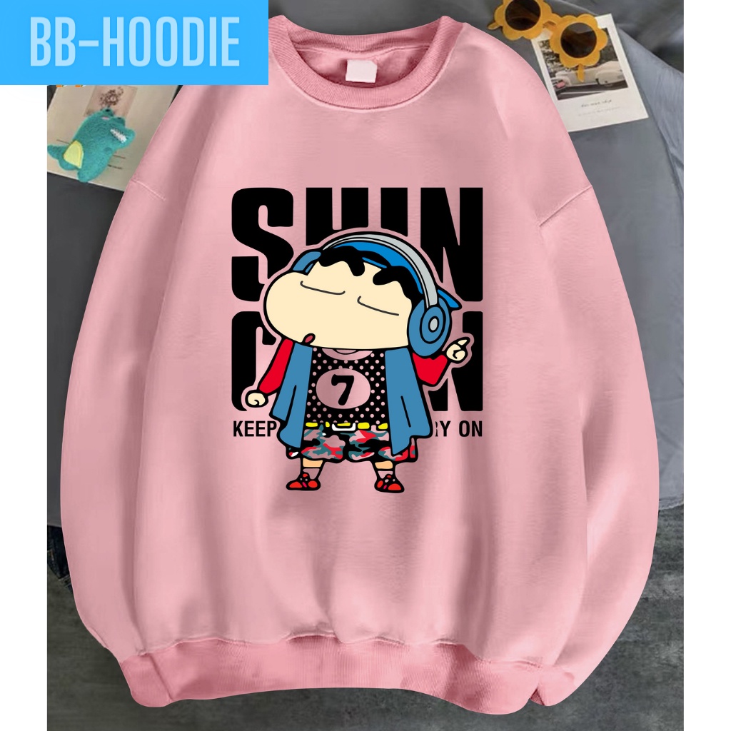 ÁO SWEATER PHOM NAM NỮ UNISEX IN NHÓC SHIN CHAN NHIỀU MÀU