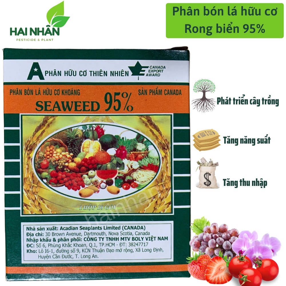 Phân bón lá cao cấp rong biển Seaweed 95% gói 10g - Canada