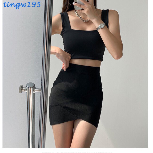 Áo croptop nữ bản to 2 dây cổ vuông kiểu dáng ôm body trẻ trung cá tính 1st clothes | BigBuy360 - bigbuy360.vn