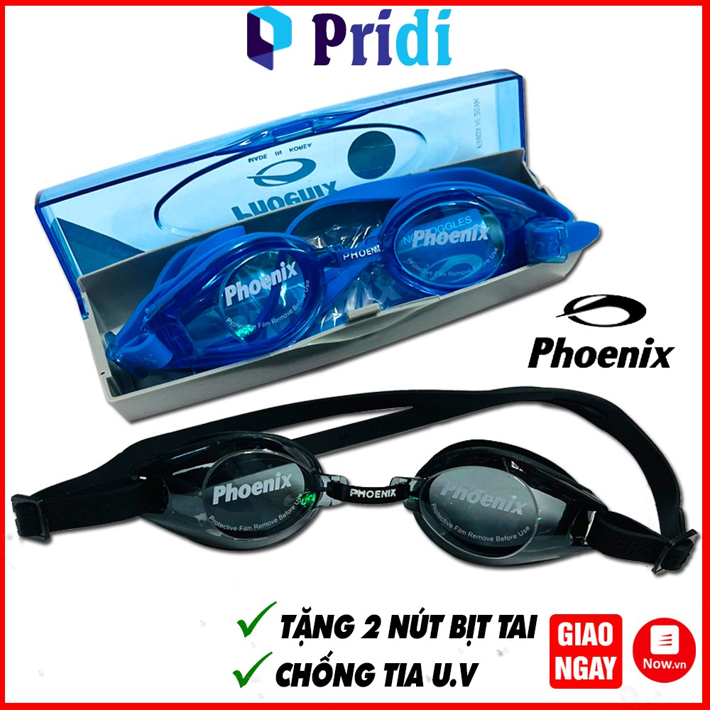 Mắt Kính Bơi PHOENIX 203 Cao Cấp (Tặng 2 Nút Bịt Tai) - Mắt Kính Bơi Lội Trẻ Em Và Người Lớn - PRIDI