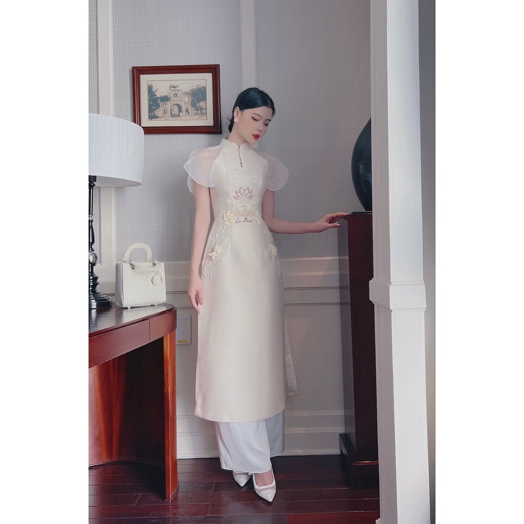 Áo dài cách tân La Rose vải Tafta cao câp MS07 .