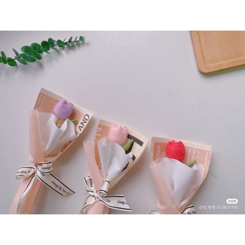 Hoa len handmade _ Hoa Tulip