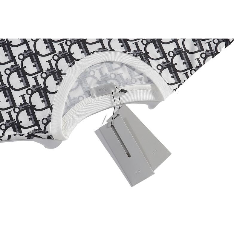 Áo thun cotton ngắn tay in họa tiết Dior thời trang cho nam nữ