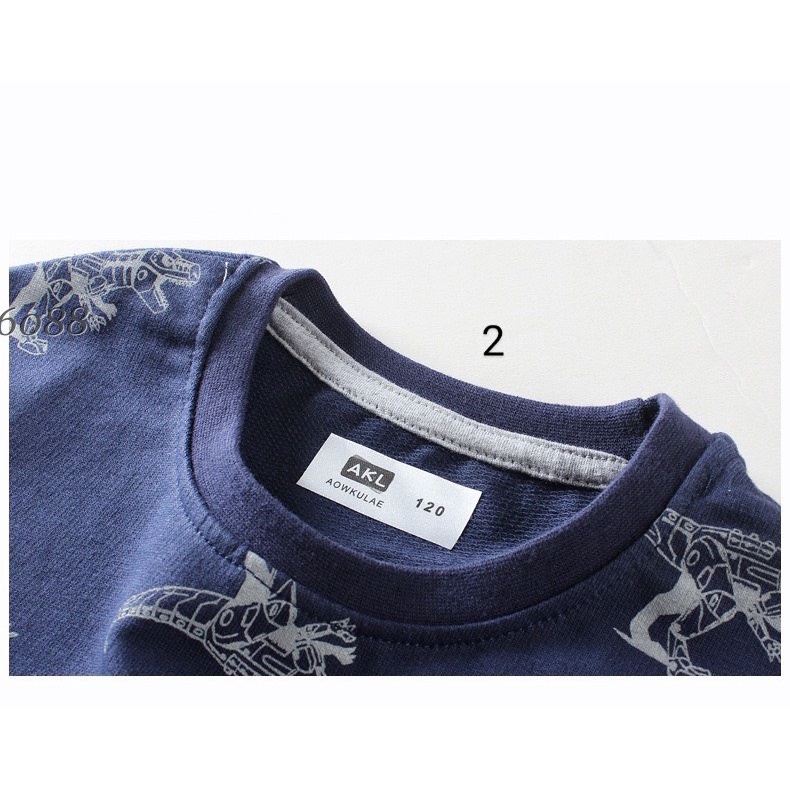 Áo phông dài tay chất cotton mềm tay nối cá tính bé trai size đại Ảnh thật Rio chụp hàng có sẵn kèm  video