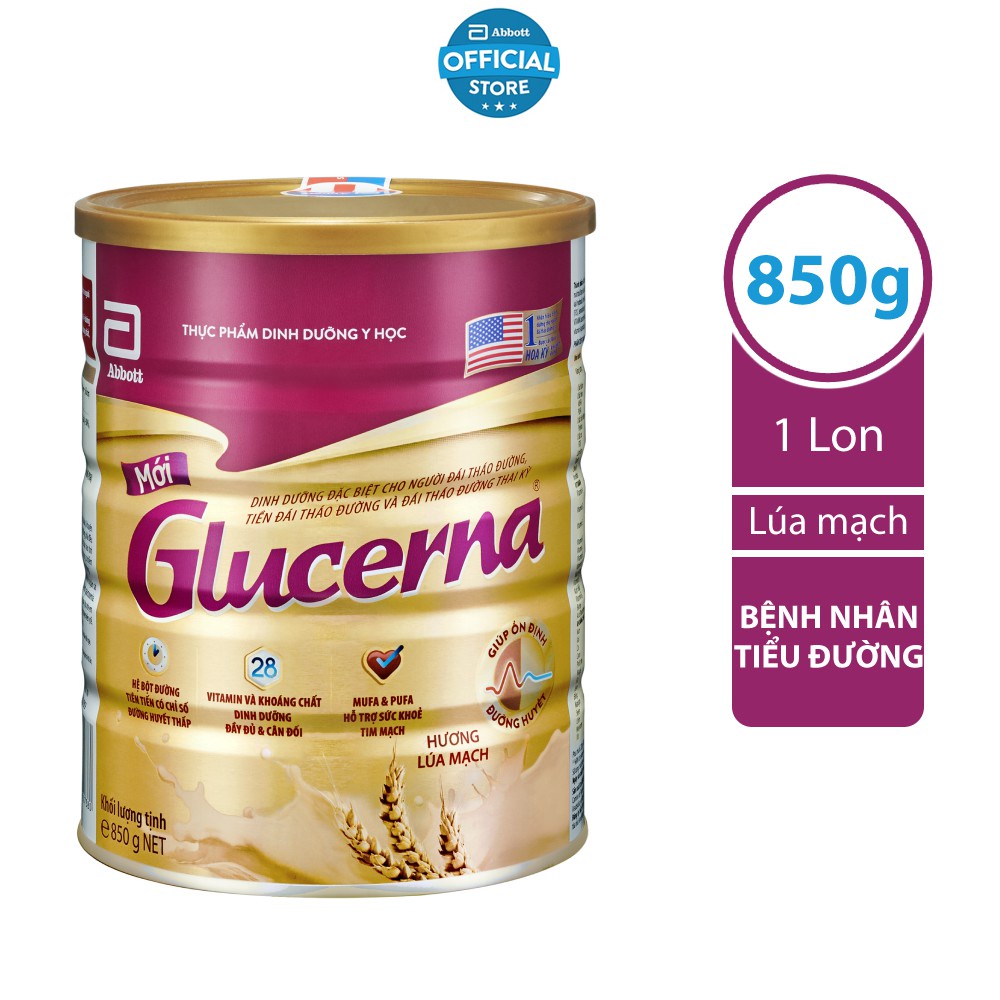 Sữa Bột Glucerna 850g (Dành Cho Người Tiểu Đường)