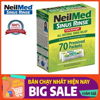 [RẺ HƠN HOÀN TIỀN-ĐỘC QUYỀN PHÂN PHỐI] 70 GÓI MUỐI ƯU TRƯƠNG NEILMED SINUS RINSE-DATE 8/2024