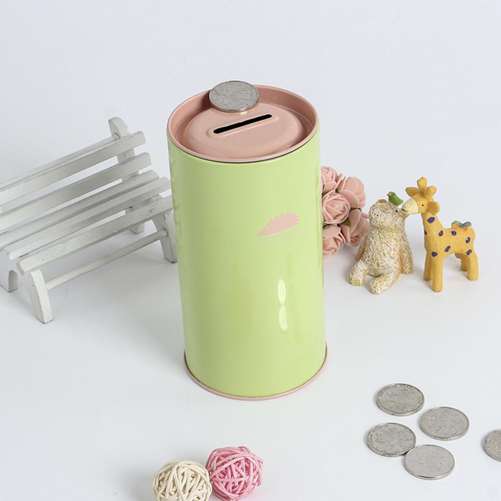 Hộp Đựng Tiền Tiết Kiệm Bằng Kim Loại In Hoạt Hình Màu Sắc Ngẫu Nhiên Thời Trang Dành Cho Văn Phòng /