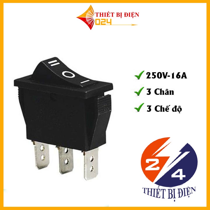 Công  tắc bập bênh KCD3-103 3 chế độ 250V 16A