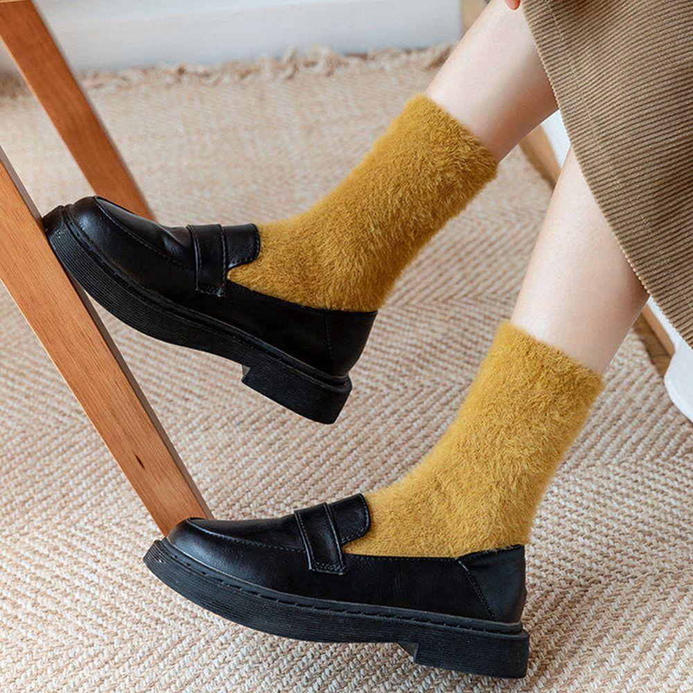 AROMA Vớ Dày Giữ Ấm Thoáng Khí Màu Trơn Thời Trang Cho Nữ