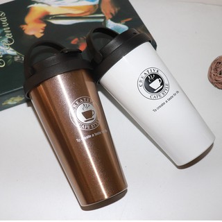 Ly inox cafe có nắp 500ml