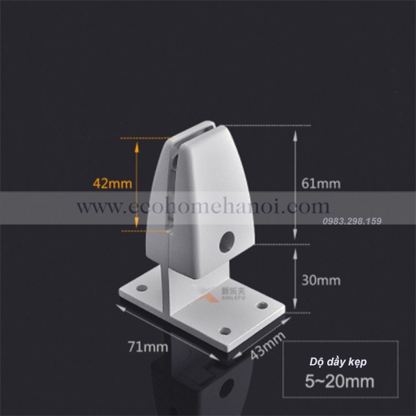 Kẹp vách ngăn bàn bằng nhôm TC7002