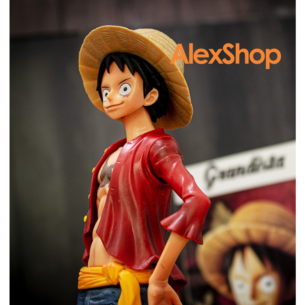 [25cm] Mô Hình Luffy Có Thể Thay 3 Mặt Nhân Vật Làm Bằng Tay OnePiece