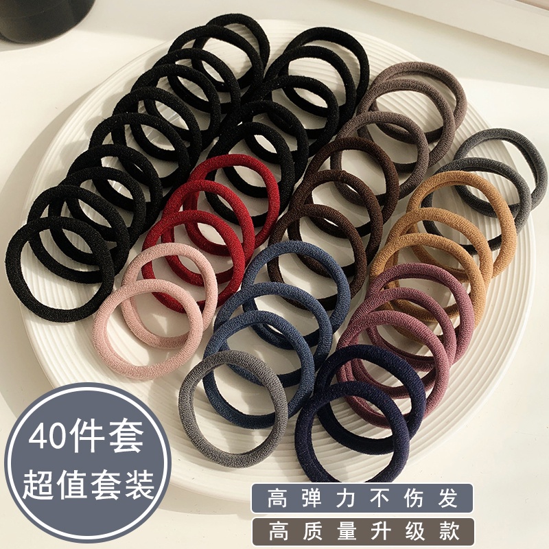 Dây Buộc Tóc Cao Su Co Giãn Tốt Thiết Kế Đơn Giản Thời Trang Mùa Hè Xinh Xắn Cho Nữ