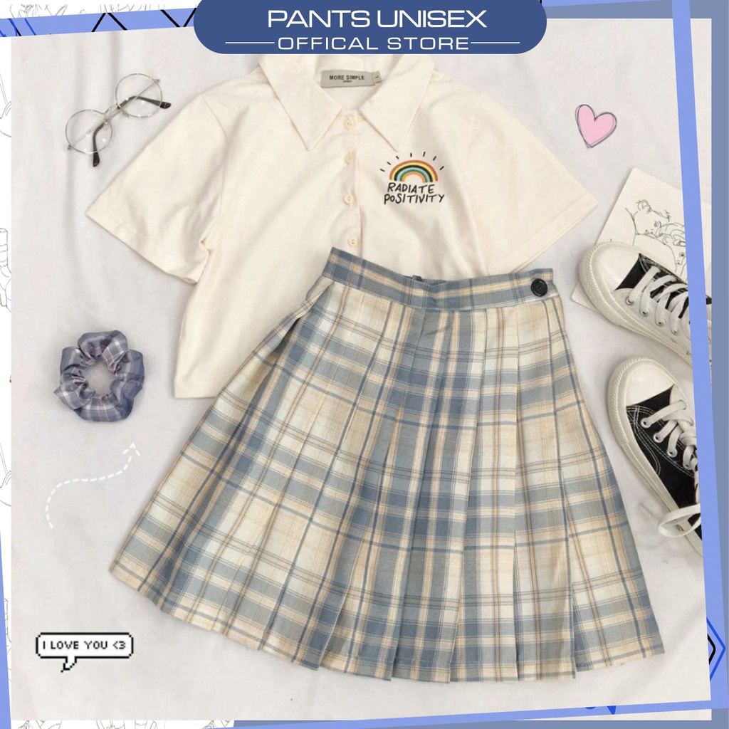 ⚡ Chân Váy Caro Xếp Ly Dáng Xòe Ulzzang  Pantsunisex✨