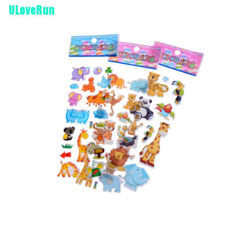Sticker 3D Hình Sở Thú Hoạt Hình Xinh Xắn Dành Cho Bé